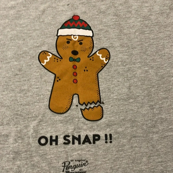 Original Penguin Oh Snap Gingerbread Christmas t-shirt size M - Picture 3 of 5